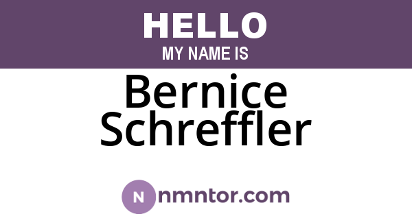 Bernice Schreffler