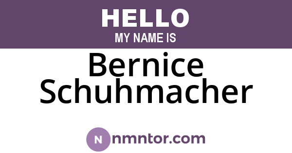 Bernice Schuhmacher
