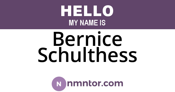 Bernice Schulthess