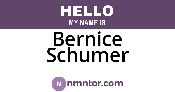 Bernice Schumer