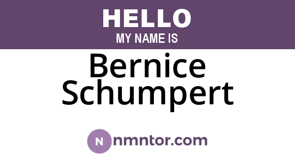 Bernice Schumpert