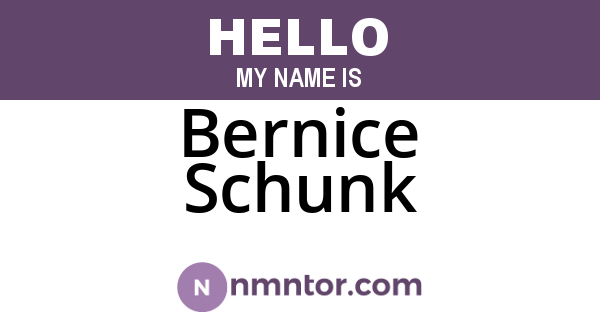 Bernice Schunk