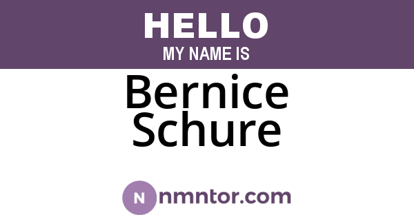 Bernice Schure