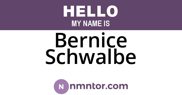 Bernice Schwalbe