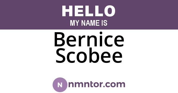 Bernice Scobee