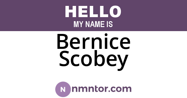 Bernice Scobey
