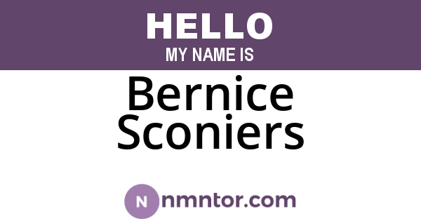Bernice Sconiers
