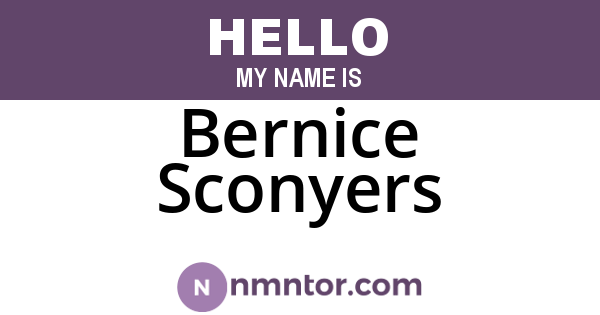 Bernice Sconyers