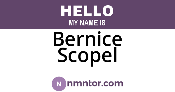 Bernice Scopel