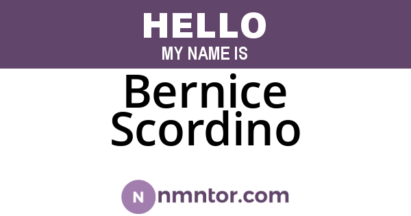 Bernice Scordino