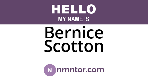 Bernice Scotton