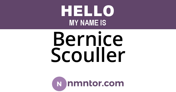 Bernice Scouller