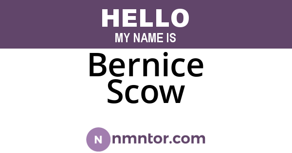 Bernice Scow