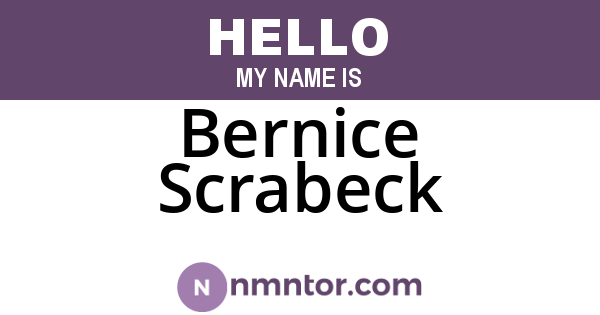 Bernice Scrabeck