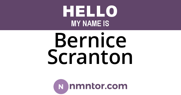 Bernice Scranton