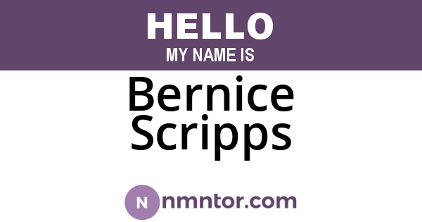 Bernice Scripps