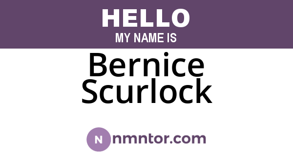 Bernice Scurlock