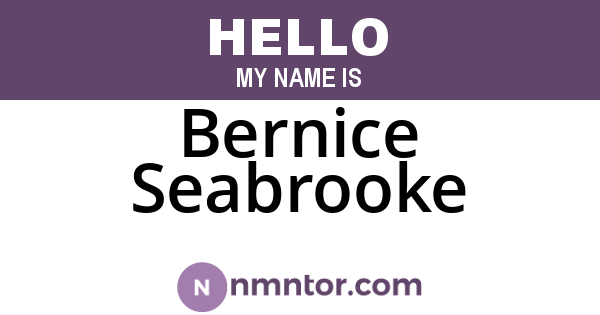 Bernice Seabrooke