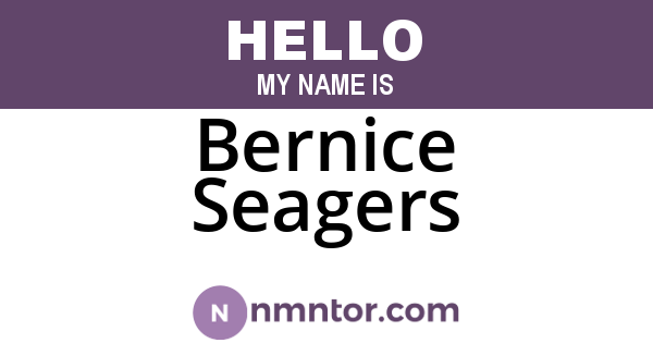 Bernice Seagers