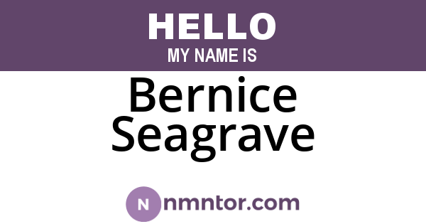 Bernice Seagrave