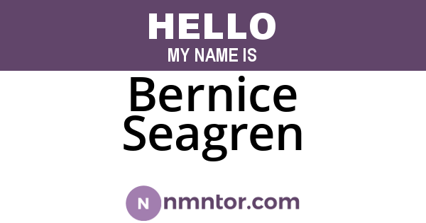 Bernice Seagren