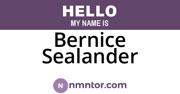 Bernice Sealander
