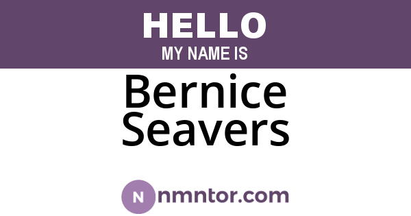 Bernice Seavers