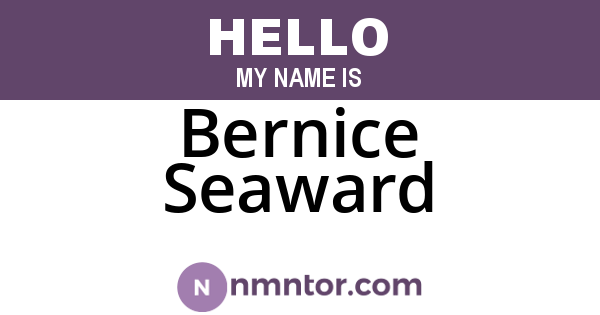 Bernice Seaward