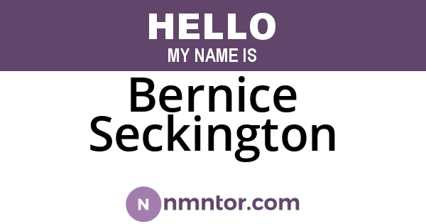 Bernice Seckington
