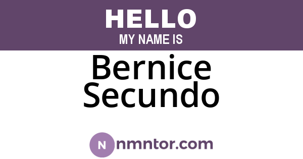 Bernice Secundo