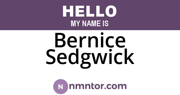Bernice Sedgwick