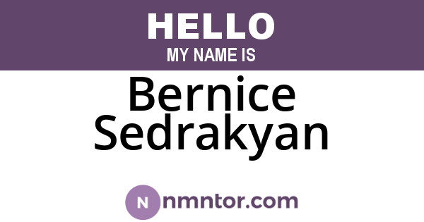 Bernice Sedrakyan