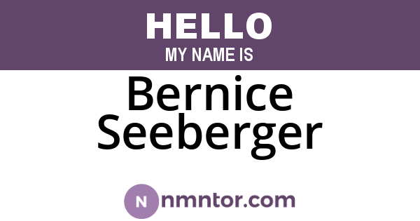 Bernice Seeberger