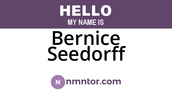 Bernice Seedorff