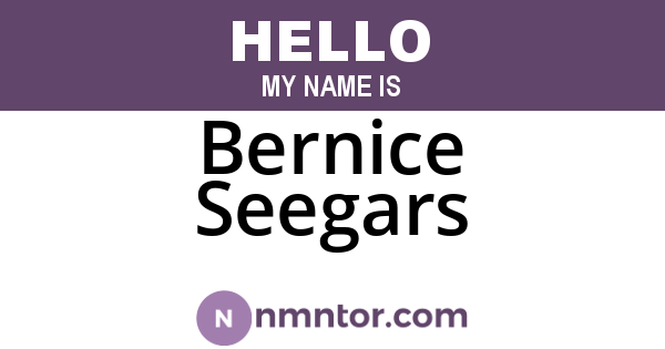 Bernice Seegars