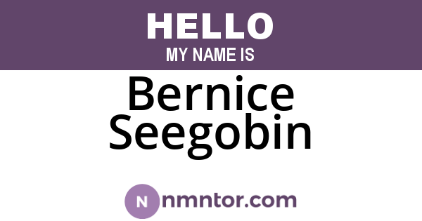 Bernice Seegobin