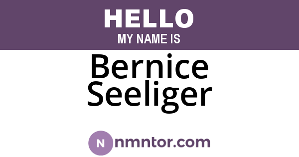 Bernice Seeliger