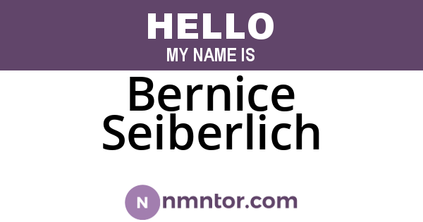 Bernice Seiberlich
