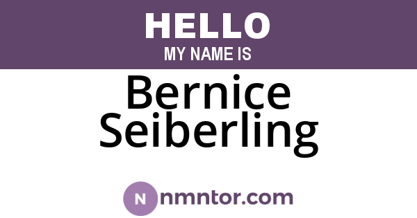 Bernice Seiberling