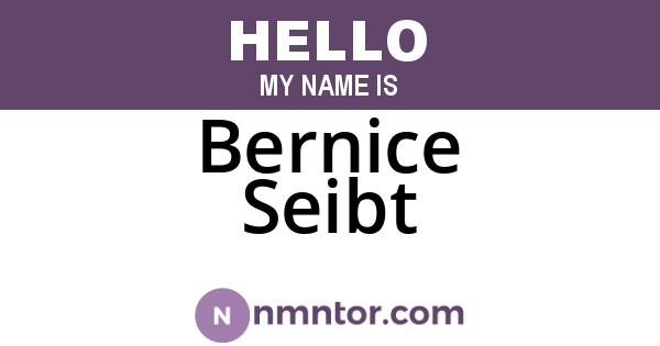 Bernice Seibt
