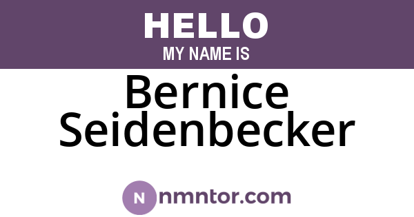 Bernice Seidenbecker
