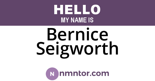 Bernice Seigworth