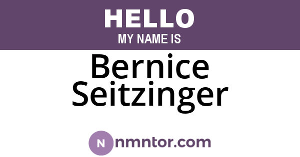 Bernice Seitzinger