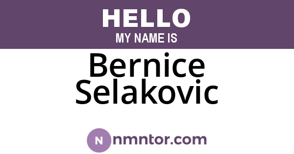 Bernice Selakovic