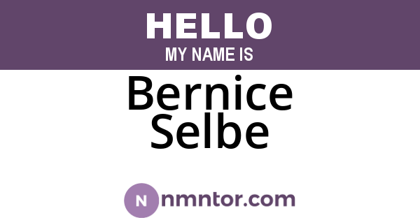 Bernice Selbe