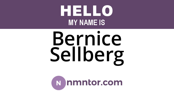 Bernice Sellberg
