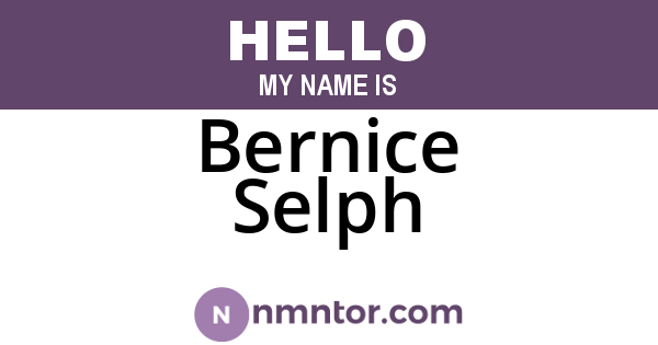 Bernice Selph