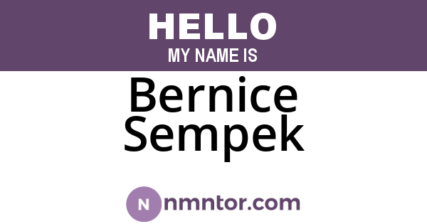 Bernice Sempek