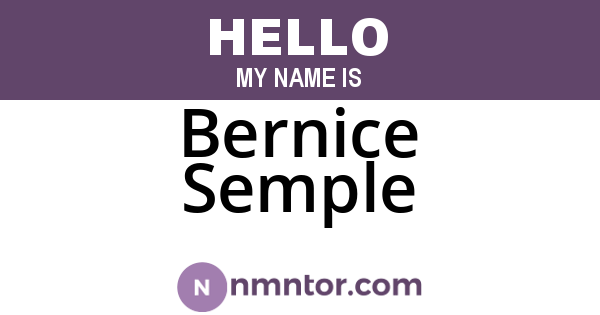 Bernice Semple