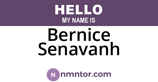 Bernice Senavanh